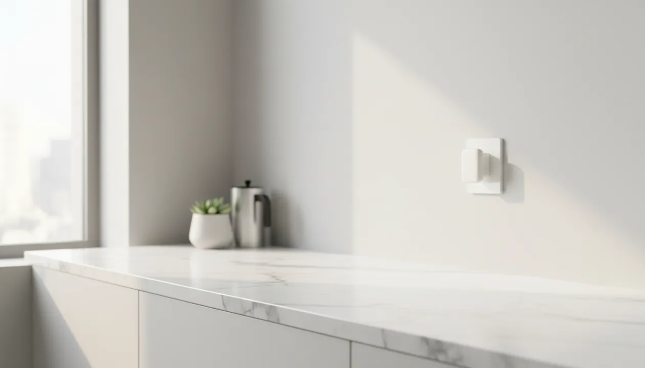 The unit in a kitchen wall outlet